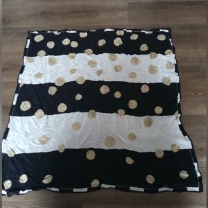 Vtg Anne Klein 100% Silk Scarf -Golden Medallions